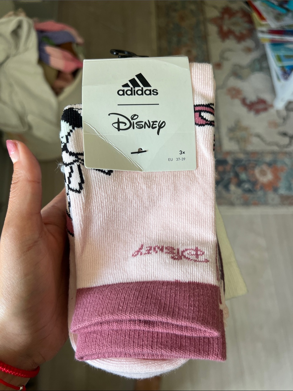 adidas Disney Pink Crew Socks